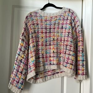 She + sky crochet sweater M/L